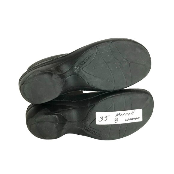 MERRELL Emma Womens 8/38.5 Black Leather Mid Calf Boot Side Zip 2156916 - Picture 8 of 10